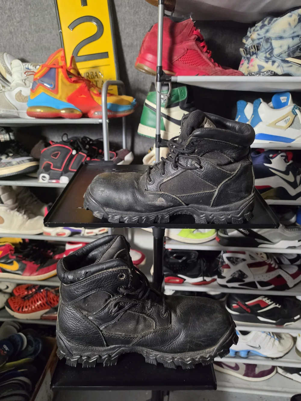 🔥 Rocky Black Men's Size 9 Wide Tactical Work Boots Worn!